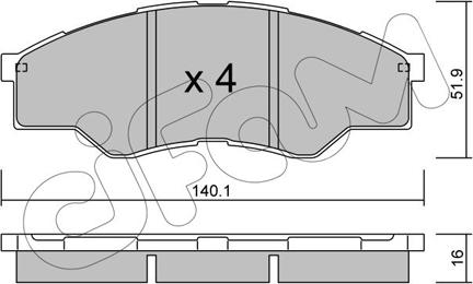 Cifam 822-797-0 - Kit pastiglie freno, Freno a disco autozon.pro