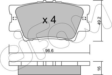 Cifam 822-749-0 - Kit pastiglie freno, Freno a disco autozon.pro