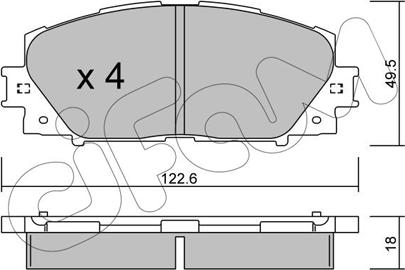 Cifam 822-745-0 - Kit pastiglie freno, Freno a disco autozon.pro