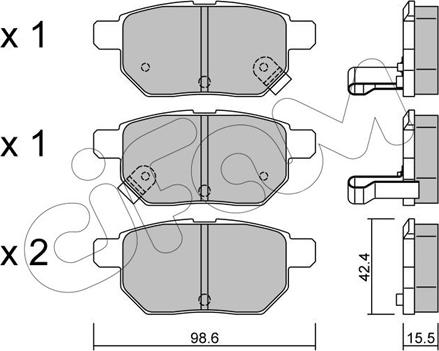 Cifam 822-746-0 - Kit pastiglie freno, Freno a disco autozon.pro