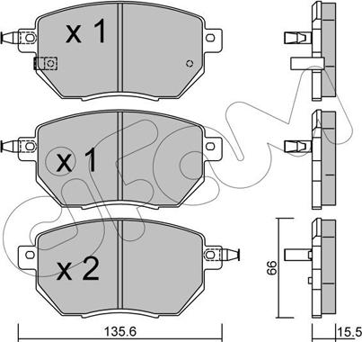 Cifam 822-741-0 - Kit pastiglie freno, Freno a disco autozon.pro