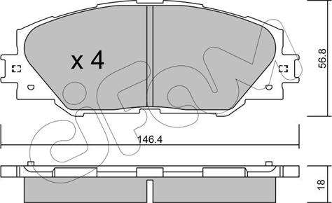 Cifam 822-748-0 - Kit pastiglie freno, Freno a disco autozon.pro