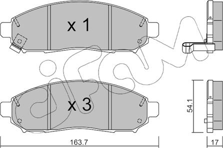 Cifam 822-743-0 - Kit pastiglie freno, Freno a disco autozon.pro