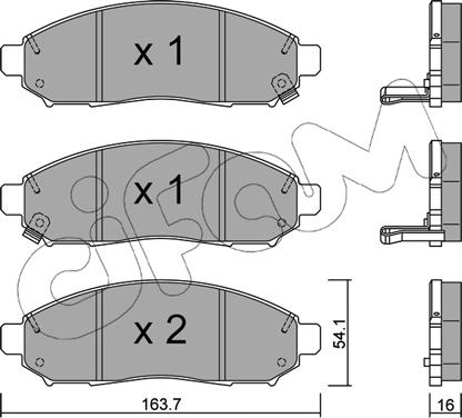 Cifam 822-743-1 - Kit pastiglie freno, Freno a disco autozon.pro