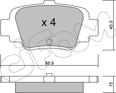 Cifam 822-742-0 - Kit pastiglie freno, Freno a disco autozon.pro