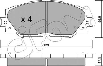 Cifam 822-747-0 - Kit pastiglie freno, Freno a disco autozon.pro