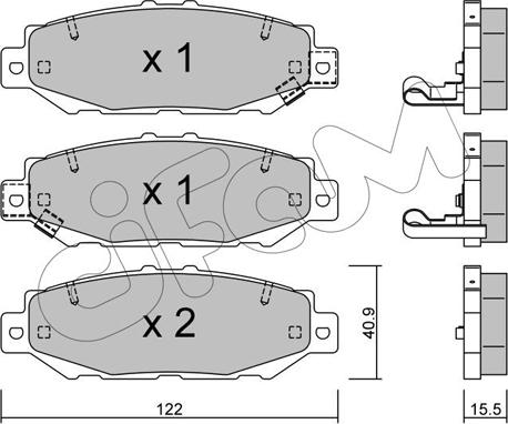 Cifam 822-759-0 - Kit pastiglie freno, Freno a disco autozon.pro