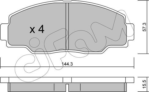 Cifam 822-755-0 - Kit pastiglie freno, Freno a disco autozon.pro