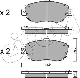 Cifam 822-756-1 - Kit pastiglie freno, Freno a disco autozon.pro