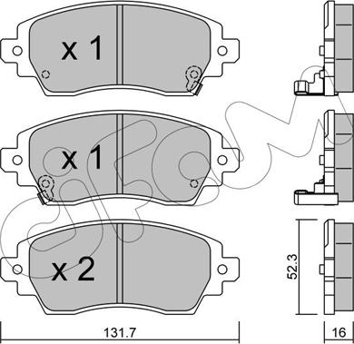 Cifam 822-750-0 - Kit pastiglie freno, Freno a disco autozon.pro