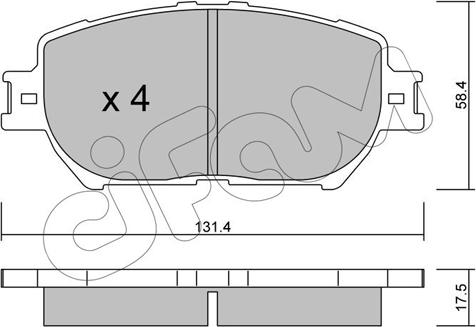 Cifam 822-751-0 - Kit pastiglie freno, Freno a disco autozon.pro