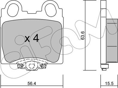 Cifam 822-758-0 - Kit pastiglie freno, Freno a disco autozon.pro