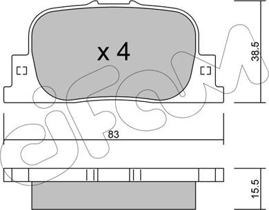 Cifam 822-752-0 - Kit pastiglie freno, Freno a disco autozon.pro