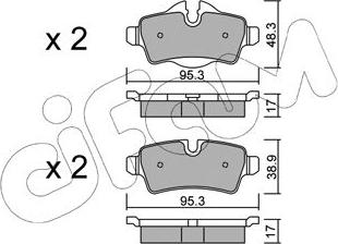 Cifam 822-769-0 - Kit pastiglie freno, Freno a disco autozon.pro