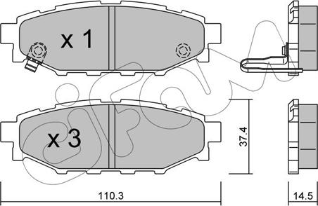 Cifam 822-764-0 - Kit pastiglie freno, Freno a disco autozon.pro