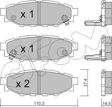 Cifam 822-764-1 - Kit pastiglie freno, Freno a disco autozon.pro