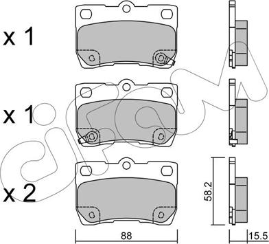 Cifam 822-761-0 - Kit pastiglie freno, Freno a disco autozon.pro