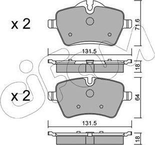 Cifam 822-768-0 - Kit pastiglie freno, Freno a disco autozon.pro