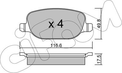 Cifam 822-704-0 - Kit pastiglie freno, Freno a disco autozon.pro