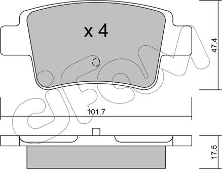 Cifam 822-705-0 - Kit pastiglie freno, Freno a disco autozon.pro