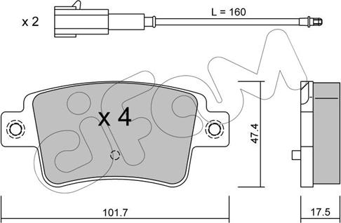 Cifam 822-705-1 - Kit pastiglie freno, Freno a disco autozon.pro