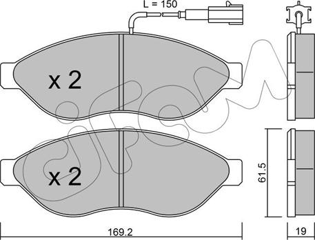 Cifam 822-708-1 - Kit pastiglie freno, Freno a disco autozon.pro