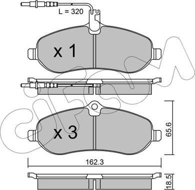 Cifam 822-707-0 - Kit pastiglie freno, Freno a disco autozon.pro