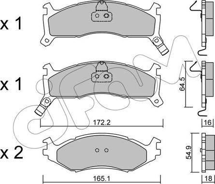 Cifam 822-714-0 - Kit pastiglie freno, Freno a disco autozon.pro