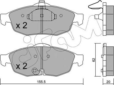 Cifam 822-715-0 - Kit pastiglie freno, Freno a disco autozon.pro