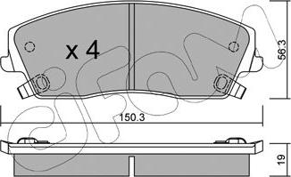 Cifam 822-716-0 - Kit pastiglie freno, Freno a disco autozon.pro