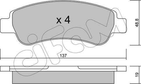 Cifam 822-710-0 - Kit pastiglie freno, Freno a disco autozon.pro