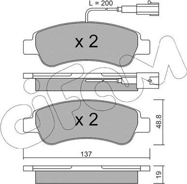 Cifam 822-710-1 - Kit pastiglie freno, Freno a disco autozon.pro