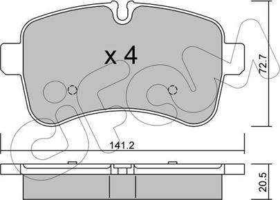 Cifam 822-711-0 - Kit pastiglie freno, Freno a disco autozon.pro