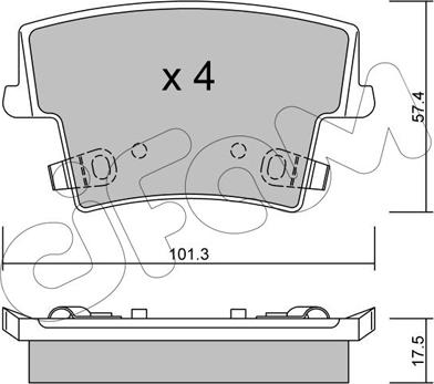 Cifam 822-718-0 - Kit pastiglie freno, Freno a disco autozon.pro