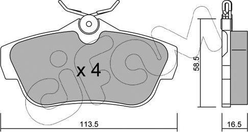 Cifam 822-712-0 - Kit pastiglie freno, Freno a disco autozon.pro