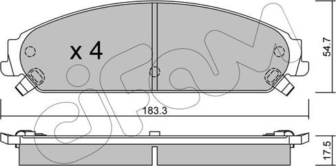 Cifam 822-717-0 - Kit pastiglie freno, Freno a disco autozon.pro