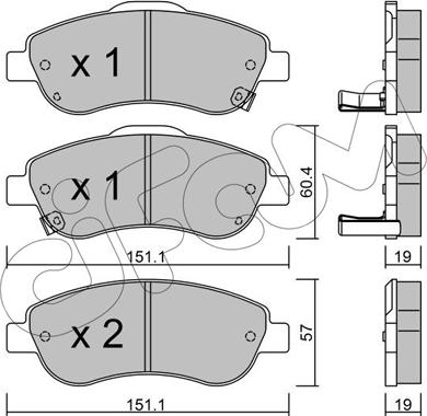 Cifam 822-789-0 - Kit pastiglie freno, Freno a disco autozon.pro