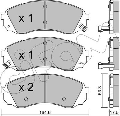 Cifam 822-785-0 - Kit pastiglie freno, Freno a disco autozon.pro