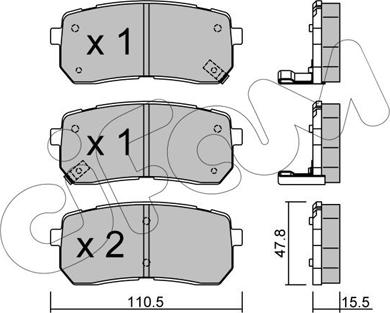 Cifam 822-786-0 - Kit pastiglie freno, Freno a disco autozon.pro