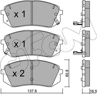 Cifam 822-783-0 - Kit pastiglie freno, Freno a disco autozon.pro