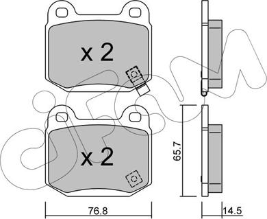 Cifam 822-739-0 - Kit pastiglie freno, Freno a disco autozon.pro