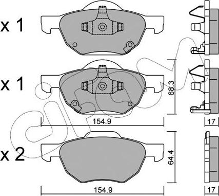 Cifam 822-730-0 - Kit pastiglie freno, Freno a disco autozon.pro