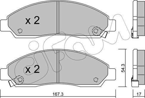 Cifam 822-731-0 - Kit pastiglie freno, Freno a disco autozon.pro