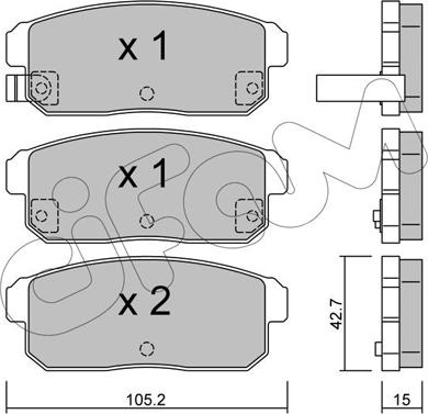 Cifam 822-733-0 - Kit pastiglie freno, Freno a disco autozon.pro