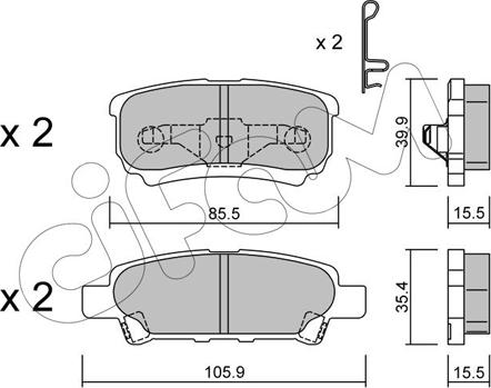 Cifam 822-737-0 - Kit pastiglie freno, Freno a disco autozon.pro