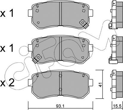 Cifam 822-725-0 - Kit pastiglie freno, Freno a disco autozon.pro