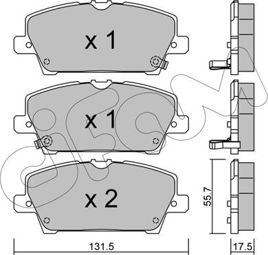 Cifam 822-728-0 - Kit pastiglie freno, Freno a disco autozon.pro