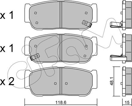 Cifam 822-727-0 - Kit pastiglie freno, Freno a disco autozon.pro