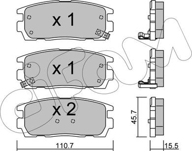 Cifam 822-779-0 - Kit pastiglie freno, Freno a disco autozon.pro