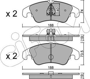 Cifam 822-775-6 - Kit pastiglie freno, Freno a disco autozon.pro